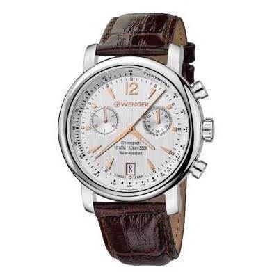 Image of blank rustfri stål Urban Chrono quartz Herre ur fra Wenger